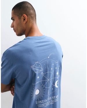 Threadbare T-shirt coupe relaxed imprimé au dos lost - Bleu