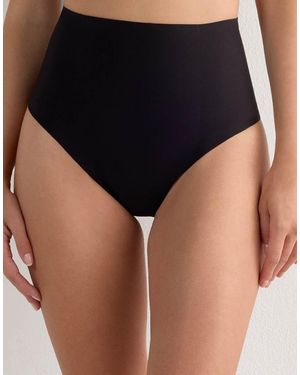 Intimissimi Raw-Cut Microfibre French Knickers - Black