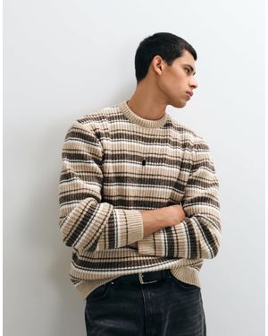ASOS Oversize-strickpullover mit streifen - Grau