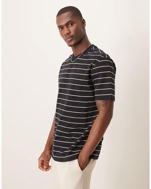 Mango Camiseta A Rayas De - Azul