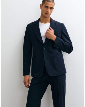 ASOS Stretch Crease Resistant Slim Suit Jacket - Blue