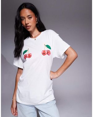River Island Double Cherry T-shirt - Grey