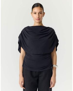 Y.A.S Top Gris Asfalto - Azul