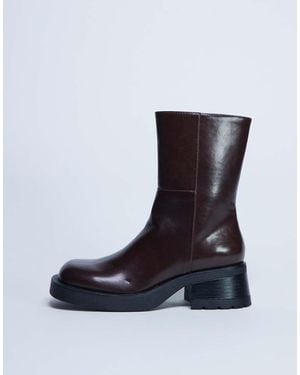 TOPSHOP Nina Chunky Heel Ankle Boots - Black