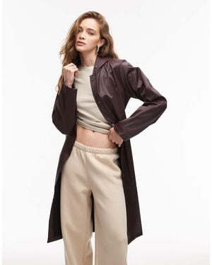 Rains 12020 A-line Belted Waterproof Longer Jacket - Natural