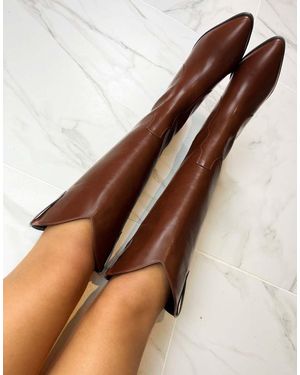 GIA STUDIOS Cowboy Western Boots - Brown