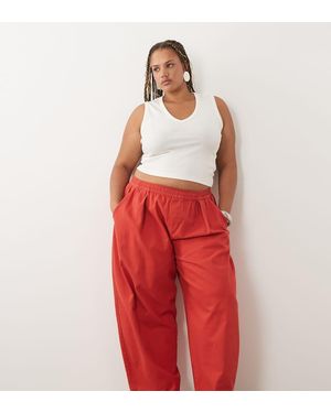 ASOS Asos Design Curve Barrelbroek Met Aantrekmodel - Rood