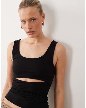 ASOS Hemdje Met Uitsnijding - Zwart