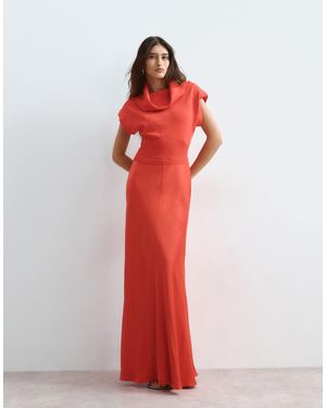 ARRANGE Hybrid Cowl Neck Maxi Dress - Red