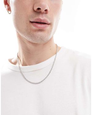 Jack & Jones Rope Chain Necklace - White