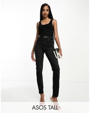 ASOS Asos Design Tall Slim Fit Mom Jeans - Black