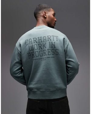 Carhartt Punched Oversized Pullover Sweatshirt - Grey