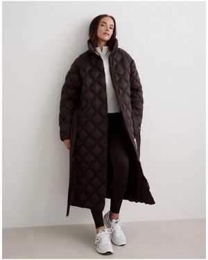 Aim'n Chocolate Quilted Coat - Black