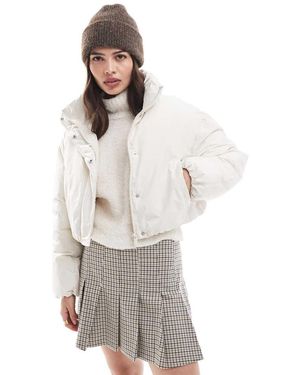 Pimkie Cropped Funnel Neck Padded Jacket - Grey