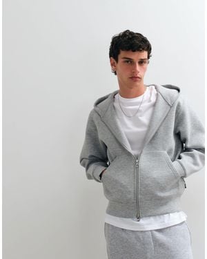 Jack & Jones Scubastyle Double Zip Through Hoodie - Gray