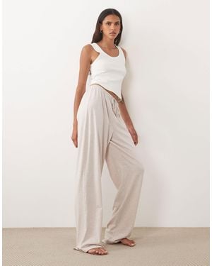 ASOS Asos Design Tall Mix & Match Cotton Pajama Pants - Natural