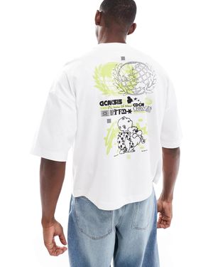 ASOS – kastiges oversize-t-shirt - Weiß