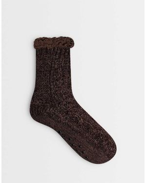 Loungeable Pantofole Calzino - Nero