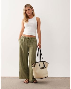 JDY Petite Wide Leg Trousers - Natural