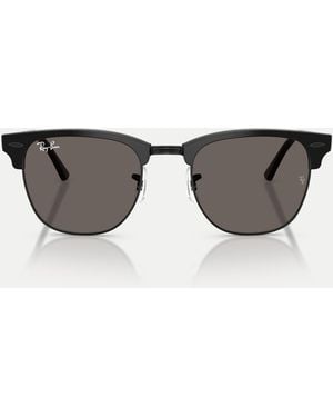 Ray-Ban Clubmaster-sonnenbrille mit grauen gläsern - Schwarz