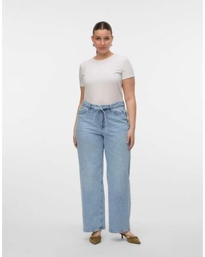 Vero Moda Vaqueros Azul Claro De Corte Ancho De