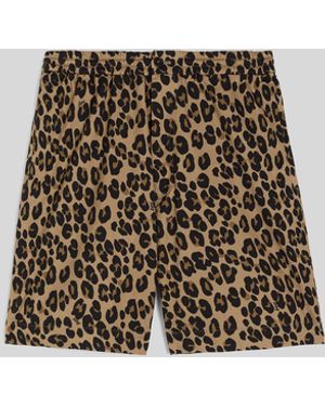 Aspesi Bermudas Aus Popeline Mit Leopardenprint - Natur