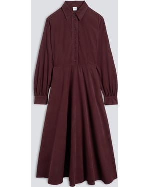 Aspesi Midikleid Aus Cord - Rot