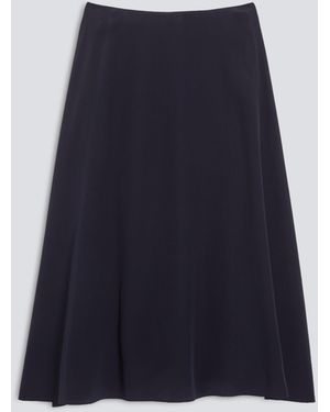 Aspesi Langer Rock Aus Seidencrepe De Chine - Blau