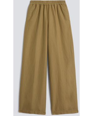 Aspesi Bekleidungsfarbene Baumwoll- Und Slibleinen-Gabardinenhosen - Natur