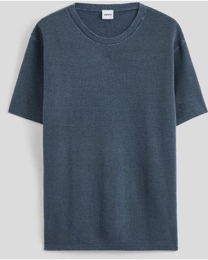 Aspesi Strick-T-Shirt Aus Baumwolle - Blau