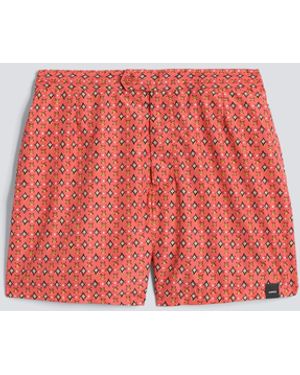 Aspesi Badeanzug Aus Wasserabweisendem Bedrucktem Polyester - Rot