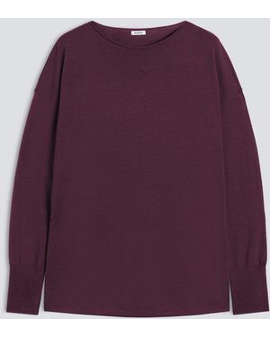 Aspesi Pullover Aus Merinowolle Mit Bateau-Ausschnitt - Lila