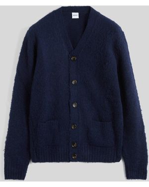 Aspesi Cardigan Aus Angerauter Wolle - Blau