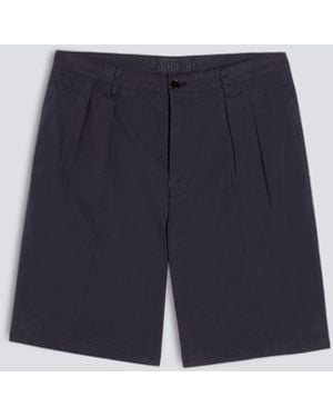 Aspesi Bemuda-Shorts Aus Baumwoll, Canvas, Gefarbt - Blau