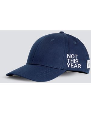Aspesi Hut Aus Baumwollgabardine Mit Der Aufdruck Not This Year - Blau