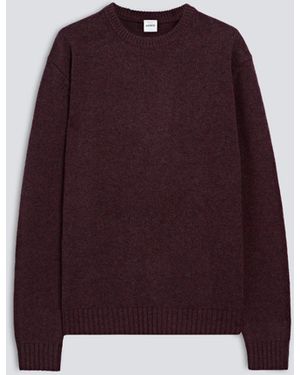 Aspesi Rundhals-Strickpullover Aus Woll-Nylon-Mischung - Rot