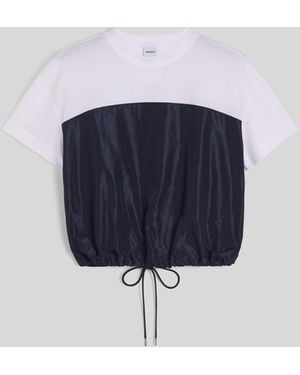 Aspesi T-Shirt Kani Aus Zwei Materialien - Blau