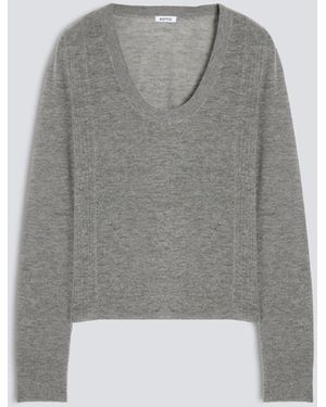 Aspesi Pullover Aus Merinowolle, Nylon Und Kaschmir - Grau