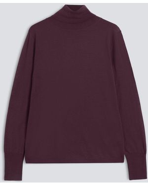 Aspesi Rollkragenpullover Aus Merinowolle - Lila