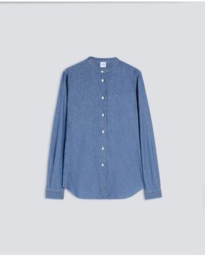 Aspesi Hemd Aus Chambray Aus Japanischer Baumwolle - Blau