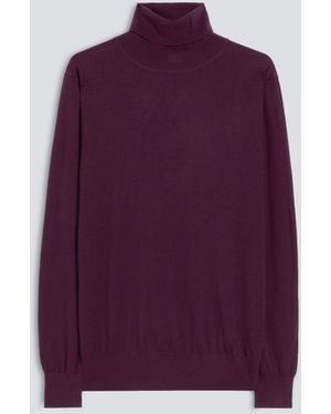 Aspesi Rollkragenpullover Aus Merinowolle - Lila