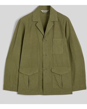 Aspesi Jacke Aus Baumwoll-Leinen-Canvas - Grün