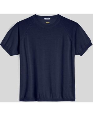 Aspesi T-Shirt Aus Baumwolle Mit Rundhalsausschnitt - Blau