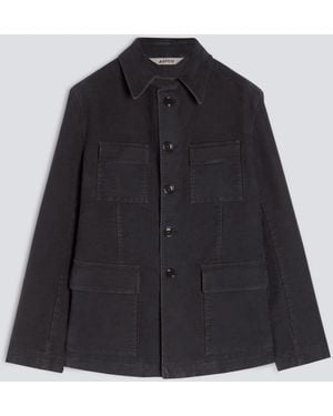 Aspesi Jacke Workwear Aus Baumwoll-Brachent - Blau