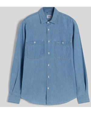Aspesi Arbeitshemd New C Slim - Blau