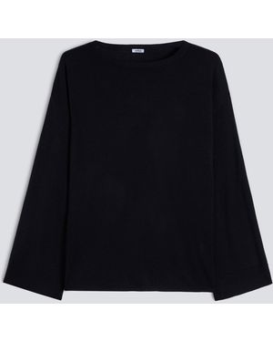 Aspesi Langarmeliger Pullover Aus Seide, Baumwolle Und Kaschmir - Schwarz