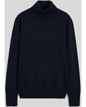 Aspesi Rollkragenpullover Aus Super-Geelong-Wolle - Blau