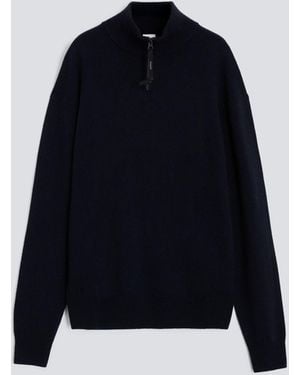 Aspesi Pullover Mit Stehkragen - Blau