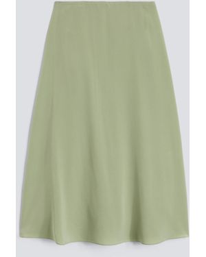 Aspesi Langer Rock Aus Seidencrepe De Chine - Grün
