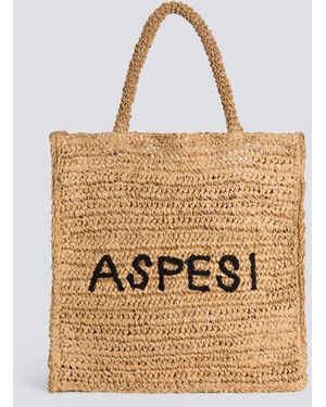 Aspesi Raffia-Tragtasche - Mettallic